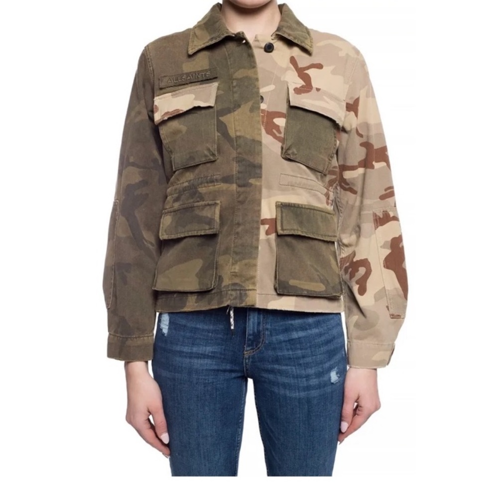 AllSaints Finch Camo Jacket Size Small